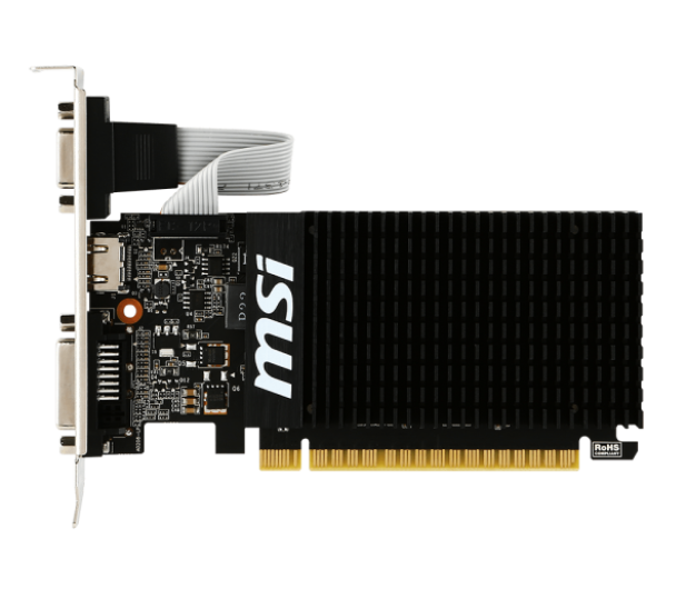 MSI GeForce GT 710 2GB DDR3 64BIT DVI/D-SUB/HDMI GT 710 2GD3H LP - 285436 - zdjęcie 3